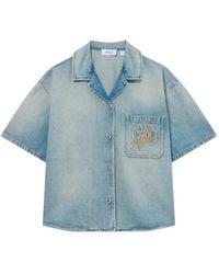 Off-White c/o Virgil Abloh - College Patch Denim Shirt - Lyst