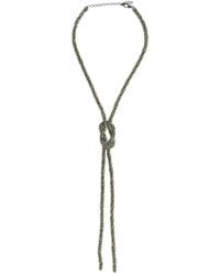 Brunello Cucinelli - Beaded Knot Necklace - Lyst