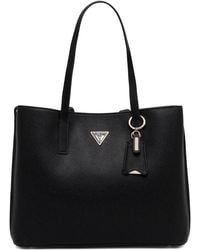 Guess - Logo Charm Tote Bag - Lyst