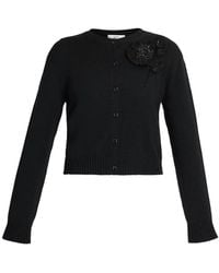 Erdem - Embellished Merino-Wool Cardigan - Lyst