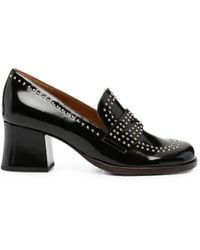 Chie Mihara - Stud-Embellished Leather Loafers - Lyst