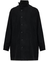 Yohji Yamamoto - Coat With Stand-Up Collar - Lyst