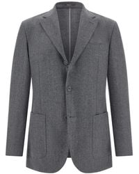 BOGGI - Single-Breasted Wool Blazer - Lyst