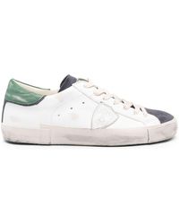 Philippe Model - Prsx Logo-patch Leather Sneakers - Lyst