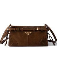 Prada - Bonnie Small Suede Shoulder Bag - Lyst