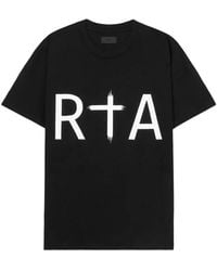 RTA - Liam Cross-Logo Cotton T-Shirt - Lyst