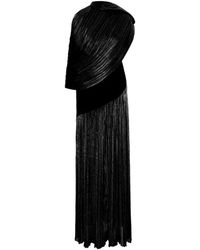 V:PM ATELIER - Dusty Pleated Cape Maxi Dress - Lyst