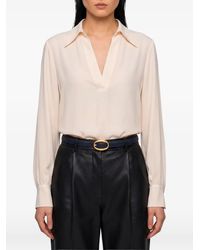 SUTTON NEW YORK - V-Neck Georgette Blouse - Lyst