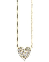 Sydney Evan - 14Kt Cocktail Heart Diamond Pendant Necklace - Lyst