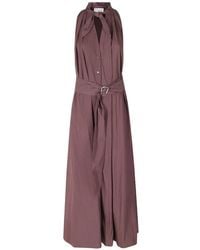 Isabelle Blanche - Belted Sleeveless Maxi Dress - Lyst