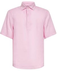 MC2 Saint Barth - Raphael Linen Polo Shirt - Lyst