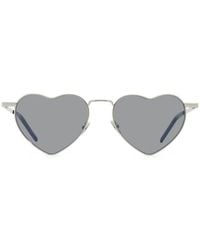 Saint Laurent - Loulou Heart-Frame Sunglasses - Lyst