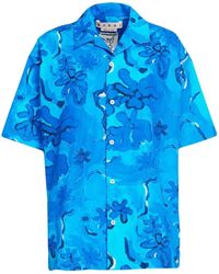 Marni - Floral-Print Short-Sleeve Shirt - Lyst