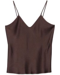 Max Mara - Satin V-Neck Top - Lyst