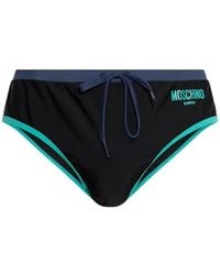 Moschino - Logo-Print Drawstring Swimming Trunks - Lyst