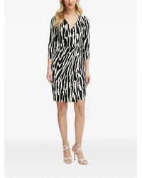 Morgan - Ralma Abstract-Print Wrap-Style Midi Dress - Lyst