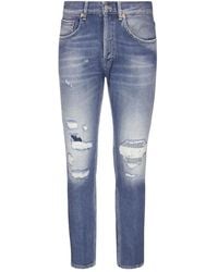 Dondup - Dian Five-Pocket Ripped-Detail Jeans - Lyst