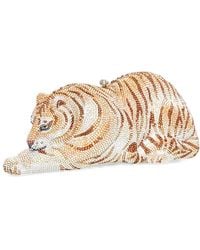 Judith Leiber - Wildcat Golden Cub Rhinestone Clutch Bag - Lyst