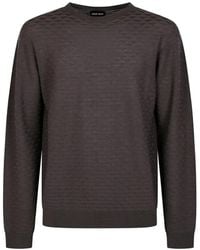 Giorgio Armani - Crew-Neck Long-Sleeve Sweater - Lyst