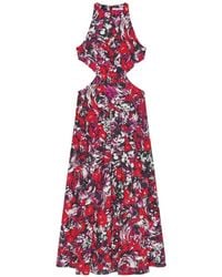 Givenchy - Robe Longue À Fleurs Et À Découpes - Lyst