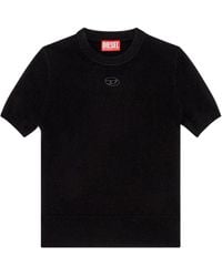 DIESEL - M-Arga Logo-Embroidered Top - Lyst