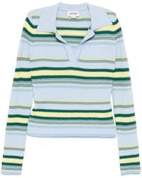 Monse - Gestreepte Top Met Jacquard - Lyst