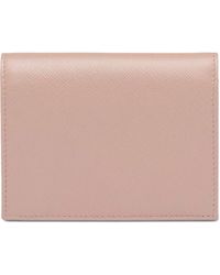 Prada - Saffiano Foldover Wallet - Lyst
