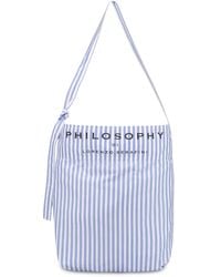 Philosophy Di Lorenzo Serafini - Borsa Da Spiaggia A Righe Con Stampa - Lyst