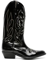 DSquared² - Stitched Leather Western Boots - Lyst