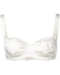 Dolce & Gabbana - Lace-Detail Satin Balconette Bra - Lyst
