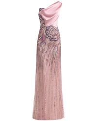 Gemy Maalouf - One-Shoulder Embellished Maxi Dress - Lyst