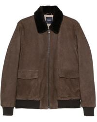 Barba Napoli - Boston Shearling-Collar Calf Suede Jacket - Lyst