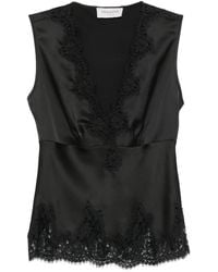 ERMANNO FIRENZE - Lace-Trim Sleeveless Top - Lyst