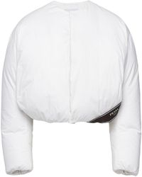 Prada - Cropped Cotton Down Jacket - Lyst