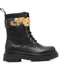 Versace - Baroque-print Ankle Boots - Lyst