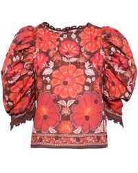 FARM Rio - Gigi Tapestry Blouse - Lyst