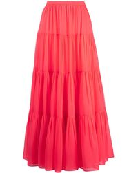 Valentino Garavani - Long Tiered Skirt - Lyst