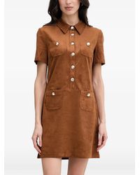 Morgan - Button-Up Short-Sleeve Mini Dress - Lyst
