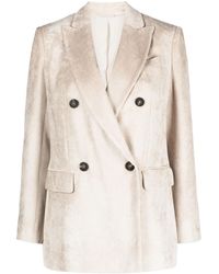 Brunello Cucinelli - Double-breasted Corduroy Blazer - Lyst