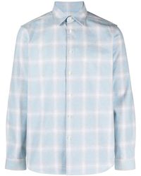 Theory - Irving Checked Flannel Shirt - Lyst
