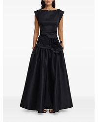 a line black wedding guest dress Elegant Solid Color Black A-Line Wedding Guest Dress, Black / XL