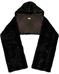 Burberry - Hooded Faux-Fur Scarf - Lyst