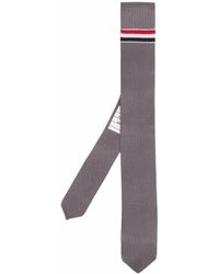 Thom Browne - Stripe-detailed Silk Tie - Lyst