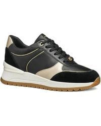 Geox - Desya Leather-Detail Sneakers - Lyst