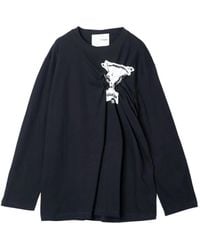 Yoshio Kubo - Graphic-Print Smocked T-Shirt - Lyst