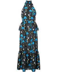 Borgo De Nor Jasmine Floral Long Dress - Zwart