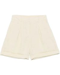 MAISON 123 - Tunguy Pleated Turn-Up Shorts - Lyst