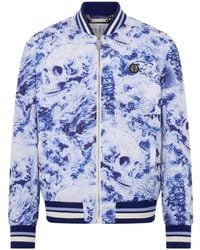 Philipp Plein - Floral Skull Bomber Jacket - Lyst