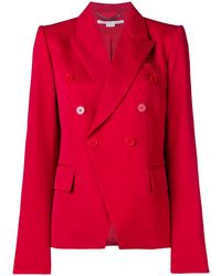 Stella McCartney Blazer con doble botonadura - Rojo