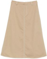 Ami Paris - A-Line Stitch Midi Skirt - Lyst
